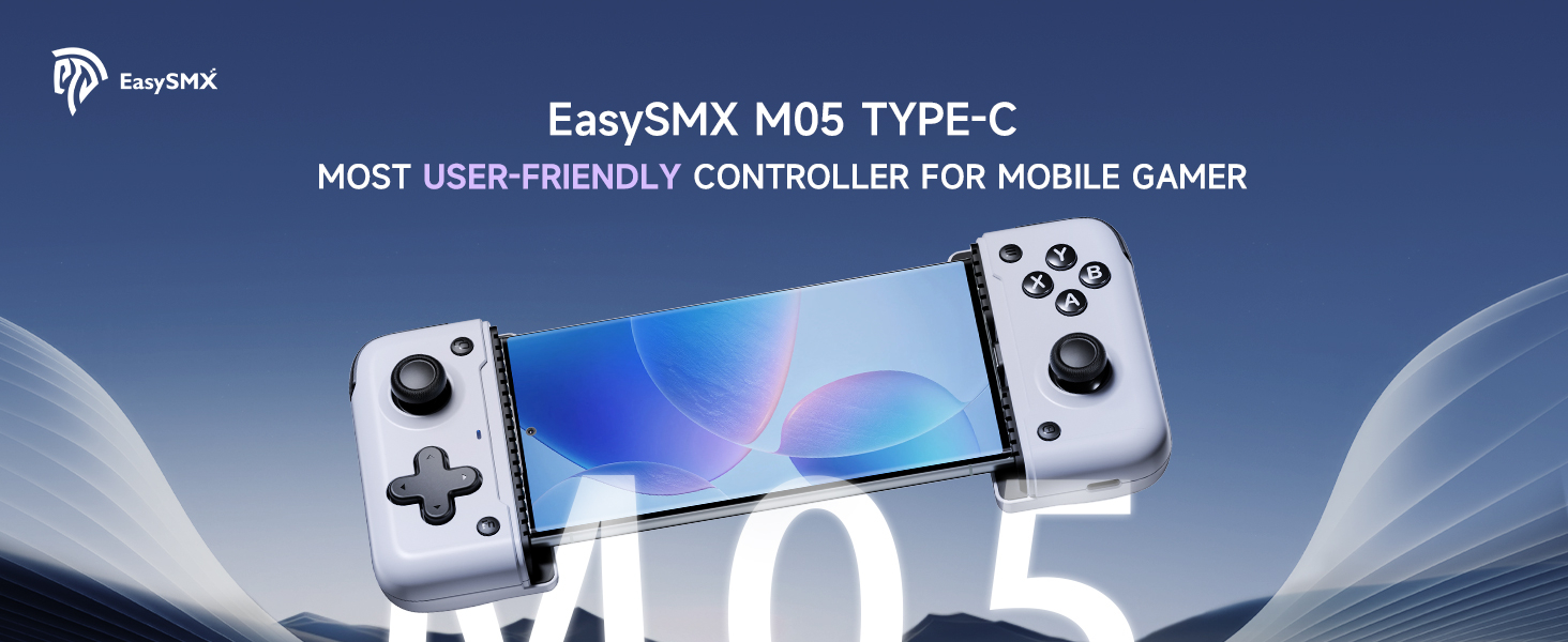 EasySMX M05 Mobile Gaming Controller for iPhone 15 Series (USB-C),Android Gaming Controller with Hall Trigger,Advanced Vibration,Plug & Play,Bluetooth (Type-C) 10 EasySMX M05 Mobile Gaming Controller for iPhone 15 Series (USB-C),Android Gaming Controller with Hall Trigger,Advanced Vibration,Plug & Play,Bluetooth (Type-C)-