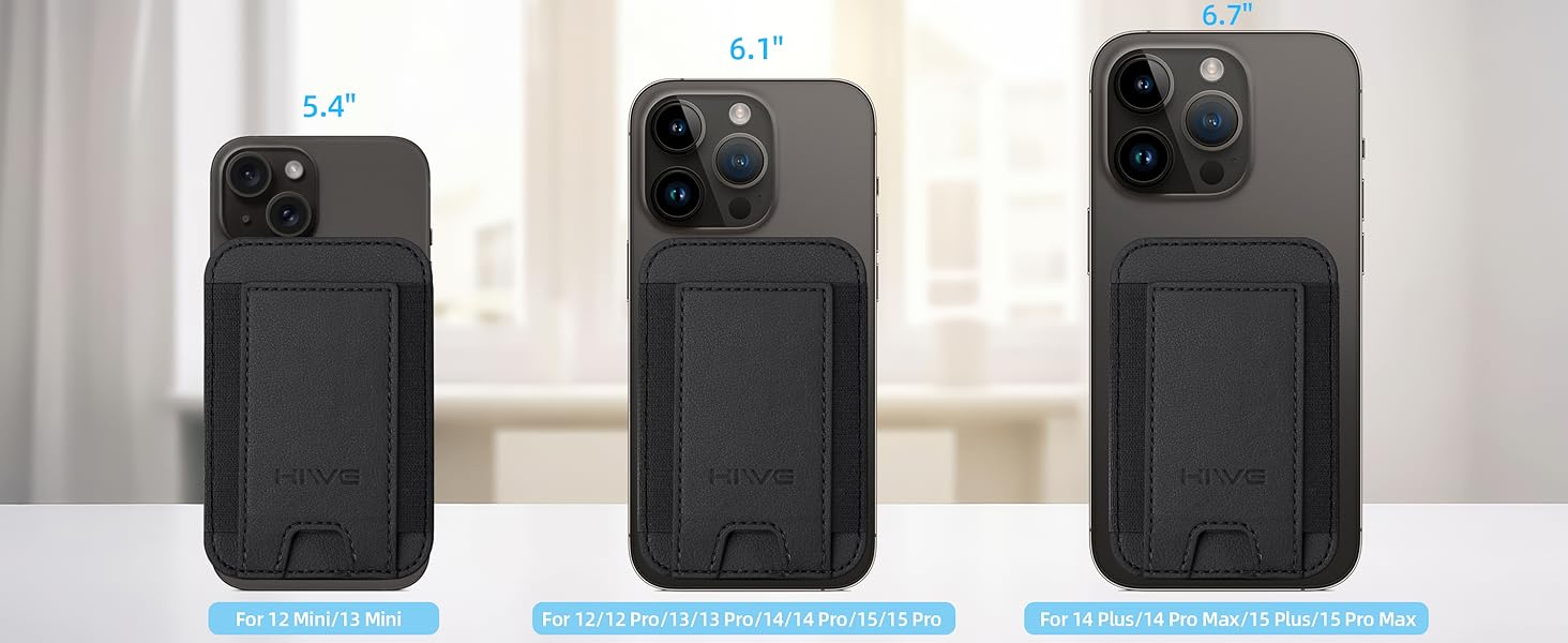 for MagSafe Wallet, Strongest Magnetic Wallet for iPhone 16/15/14/13/12 Series, 7 Cards Holder, Magnetic Phone Wallet, Leather Minimalist Slim RFID for iPhone Wallet, 1 Slot, Black & Black 16 for MagSafe Wallet, Strongest Magnetic Wallet for iPhone 16/15/14/13/12 Series, 7 Cards Holder, Magnetic Phone Wallet, Leather Minimalist Slim RFID for iPhone Wallet, 1 Slot, Black & Black-
