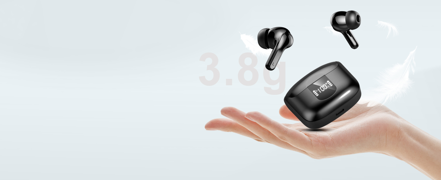 Wireless Earbuds, Bluetooth Headphones 2025 NEW Ear Buds 40H Bass Stereo in-Ear Earphones ENC Noise Cancelling 5.3 Earbuds with 4 HD Mic, USB-C LED Display IP7 Waterproof Sport Headset for Android iOS 16 Wireless Earbuds, Bluetooth Headphones 2025 NEW Ear Buds 40H Bass Stereo in-Ear Earphones ENC Noise Cancelling 5.3 Earbuds with 4 HD Mic, USB-C LED Display IP7 Waterproof Sport Headset for Android iOS-