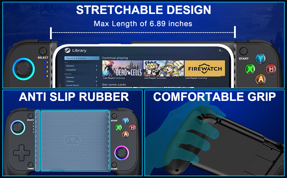 AXYBCOOL Mobile Game Controller for iphone/Android, Wireless Phone Controller with Phone Case Support, Gaming Controller Support Xbox Game Pass, PlayStation, Steam Link,Minecraft 15 AXYBCOOL Mobile Game Controller for iphone/Android, Wireless Phone Controller with Phone Case Support, Gaming Controller Support Xbox Game Pass, PlayStation, Steam Link,Minecraft-