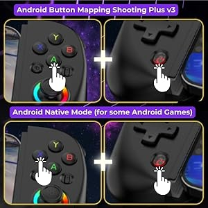 MAJESTECH NEW D8 Mobile Gaming Controller for iPhone/Android/iPad/Tablet, Play Xbox Cloud, Playstation Remote Play, Steam/PC, Switch! RGB Hall Joystick/Trigger Wireless Bluetooth Phone Game Controller 13 MAJESTECH NEW D8 Mobile Gaming Controller for iPhone/Android/iPad/Tablet, Play Xbox Cloud, Playstation Remote Play, Steam/PC, Switch! RGB Hall Joystick/Trigger Wireless Bluetooth Phone Game Controller-