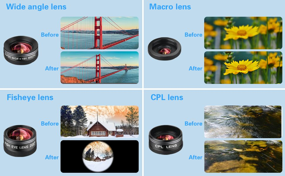 Phone Camera Lens Kit for iPhone, Android, 20X Telephoto Zoom Lens, Phone Wide Angle & Macro Lens, Fisheye, CPL Lenses Compatible with iPhone 12 11 X Xs XR 8 7 6 Plus Samsung and Other Smartphone 11 Phone Camera Lens Kit for iPhone, Android, 20X Telephoto Zoom Lens, Phone Wide Angle & Macro Lens, Fisheye, CPL Lenses Compatible with iPhone 12 11 X Xs XR 8 7 6 Plus Samsung and Other Smartphone-