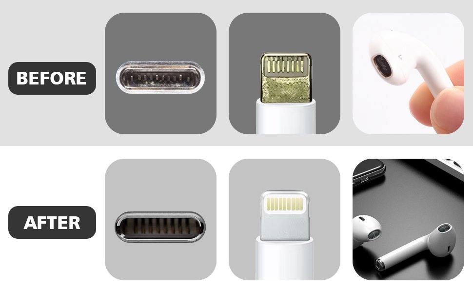Cleaner Kit for AirPod, Multi-Tool iPhone Cleaning Kit, Cell Phone Cleaning Repair & Recovery iPhone and iPad (Type C) Charging Port, Lightning Cables, and Connectors, Easy to Store and Carry Design 11 Cleaner Kit for AirPod, Multi-Tool iPhone Cleaning Kit, Cell Phone Cleaning Repair & Recovery iPhone and iPad (Type C) Charging Port, Lightning Cables, and Connectors, Easy to Store and Carry Design-