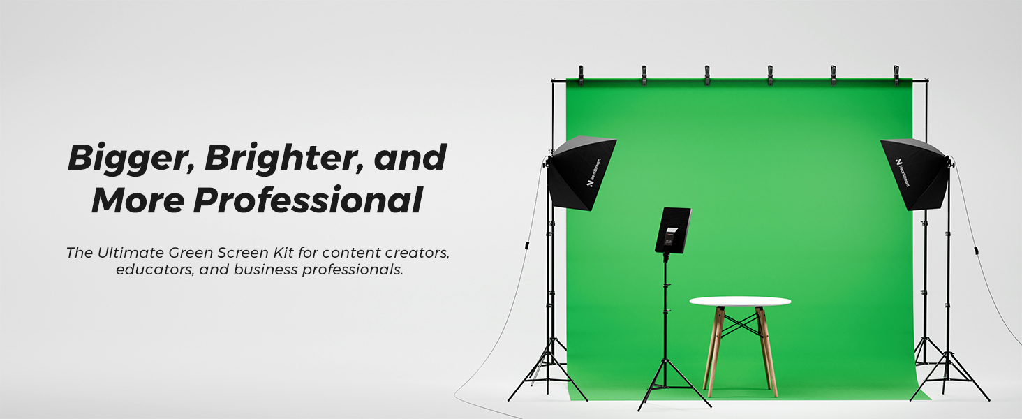 VK40 Professional Photography Lighting Kit with 9.8x9.8ft Green Backdrop with Stand, 24" Softbox Kit, 19" Pannel Light with Remote Control, Studio Equipment for Video Shoot/Photography 7 VK40 Professional Photography Lighting Kit with 9.8x9.8ft Green Backdrop with Stand, 24" Softbox Kit, 19" Pannel Light with Remote Control, Studio Equipment for Video Shoot/Photography-