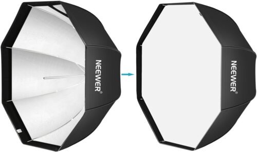 Neewer 47''/ 120cm Octagonal Softbox Umbrella with Carrying Bag for Portrait or Product Photography, Suitable for Canon Nikon Sony Speedlite, Studio Flash (Black) - 이미지 4