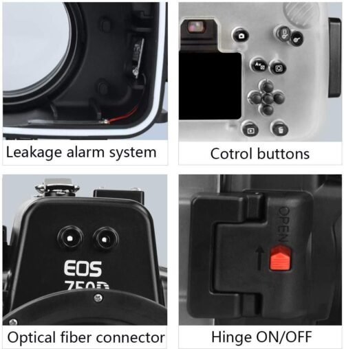 Seafrogs for Canon EOS 750D 18-55MM 130ft/40m Underwater Camera Housing Waterproof Case - 이미지 4
