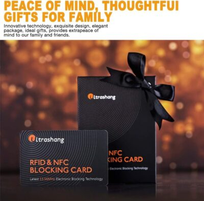 Ultrashang 2Pcs RFID Blocking Card, Fuss-free Protection for Entire Wallet Shield, Credit Card Protector NFC Bank Debit Blocker, Identity Theft Prevention for Passport Travel Security (Ver. 2.0) - 이미지 3