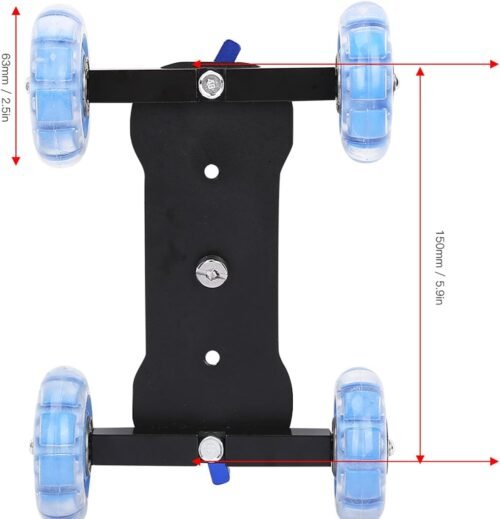 Camera Dolly Skater, Portable Camera Table Dolly Slider with 10kg Load Capacity Mini Desktop Roller Track Slider for DSLRs Video Camcorders - 이미지 6