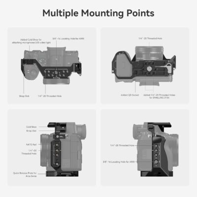 SmallRig Full Camera Cage for Sony Alpha 7R V/IV/S III/A7R IV/Alpha 1-3667B - 이미지 5