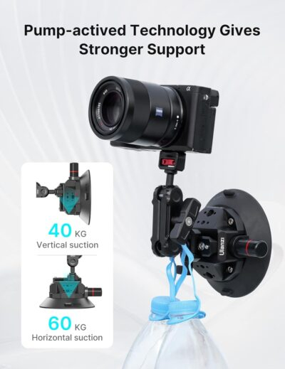 Camera Suction Cup Mount for Action Cameras - ULANZI SC-02 4.5in Pump-actived Vacuum Suction Mount w Quick Release NATO Magic Arm Car Boat Windshield Window Mount Compatible with Action Cameras - 이미지 3