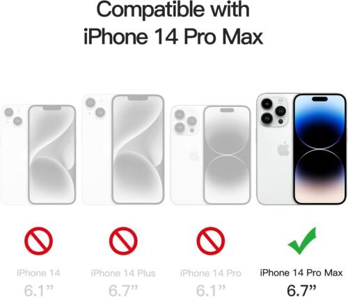 JETech Privacy Full Coverage Screen Protector for iPhone 14 Pro Max 6.7-Inch, Anti-Spy Tempered Glass Film, Edge to Edge Protection Case-Friendly, 2-Pack - 이미지 3