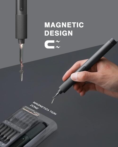 Xiaomi Electric Precision Screwdriver, All-Metal Gearbox, Powerful Magnetic Motor, Rechargeable Lithium Battery, S2 Steel Screwdriving Bits, Type-C Charging, Aluminium Alloy Case, Grey - 이미지 6
