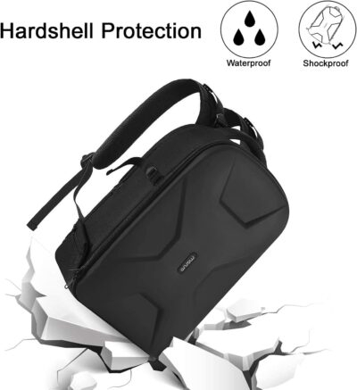 MOSISO Camera Backpack, DSLR/SLR/Mirrorless Photography Camera Bag 15-16 inch Waterproof Hardshell Case with Tripod Holder&Laptop Compartment Compatible with Canon/Nikon/Sony, Black - 이미지 4