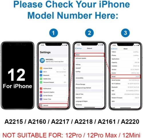 MMOBIEL SIM Card Tray Compatible with iPhone 12 – SIM Slot Tray Holder – SIM Holder Replacement – Incl. SIM Card Removal Tool and Waterproof Rubber Seal Ring - Black - 이미지 6