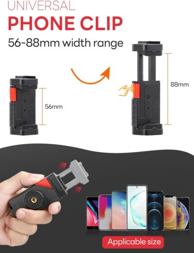Smartphone Video Vlogging Kit Metal Microphone Light Tiktok YouTube Podcast Equipment for iPhone 15/14/13 Mini/Pro/Max, Android Smartphone (V-Master) - 이미지 3