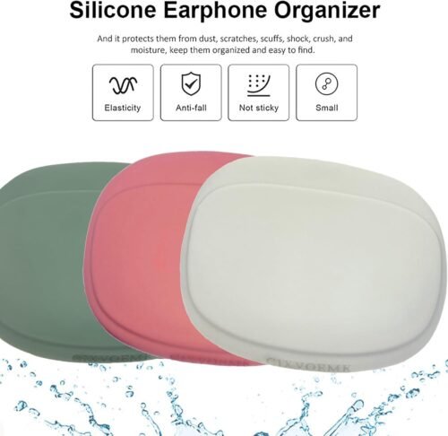 Silicone Headphone Organizer-Data Cable Storage Case-Mini Key Box-Portable Wired Headphone Organizer(Red-Grey-Green-3PCS) - 이미지 3