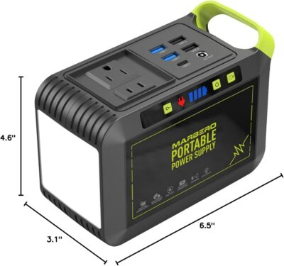 MARBERO Portable Power Station 88Wh Camping Lithium Battery Solar Generator Fast Charging with AC Outlet 120W Peak Power Bank(Solar Panel Optional) for Home Backup Outdoor Emergency RV Van Hunting - 이미지 9