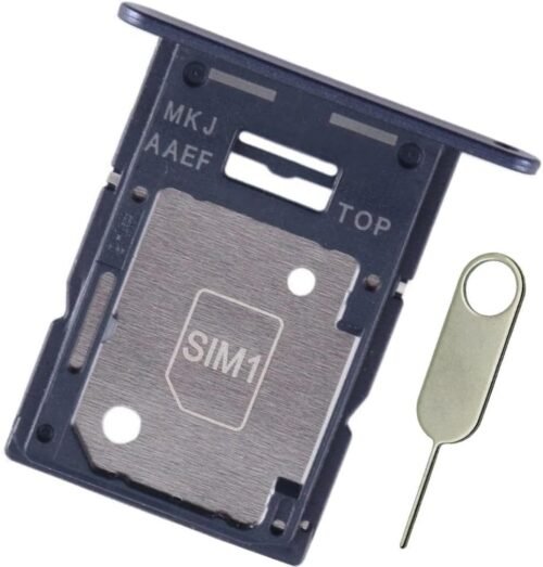 Sim Card Tray SD Card Holder Replacement for Samsung Galaxy A15 (5G) SM-A156U A156U1 A156B A156 - Blue Black