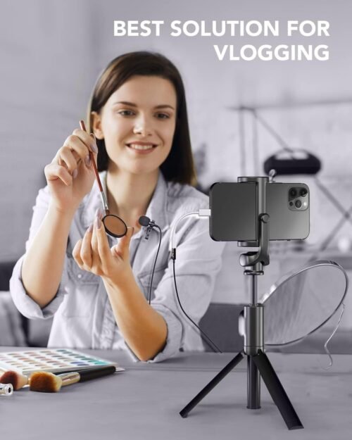PoP voice Professional Lavalier Lapel Microphone Omnidirectional Condenser Mic for iPhone Android Smartphone,Recording Mic for Youtube,Interview,Video - 이미지 6