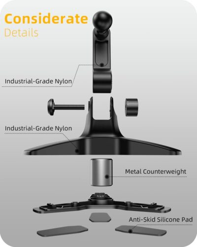 APPS2Car Cell Phone Stand for Desk Adjustable Desktop Phone Stand Thick Case Friendly Cellphone Holder Desk Heavy Duty Phone Cradle for Video Recording Office Home Compatible with 4.7-6.8” Smartphone - 이미지 4
