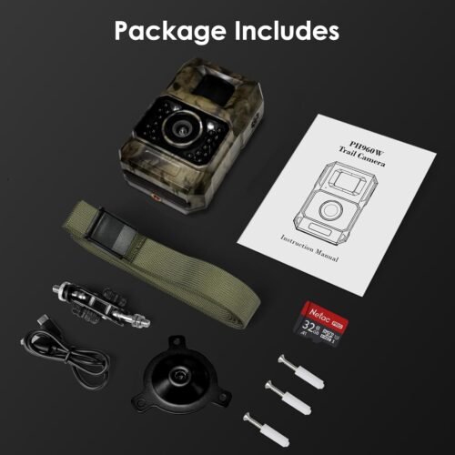 MAXDONE Trail Camera Bluetooth Game Camera, 2000mAh Built-in Battery Rechargeable Power Hunting Cameras with Night Vision Trail Cam Bluetooth 48MP Wildlife Cameras Wi-Fi Deer Cams (No Screen) - 이미지 8