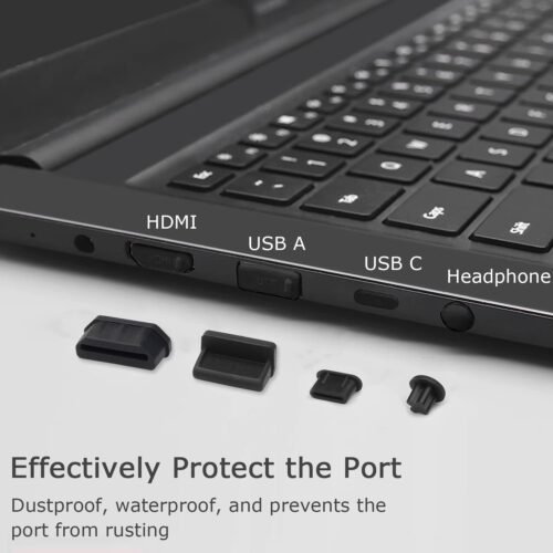 USB Port Cover Silicone USB Port Protection Caps Dust Plug for USB C, 3.5mm Headphone, USB A, HDMI, RJ45 Ethernet Port Total 45 pcs 6 Types - 이미지 2