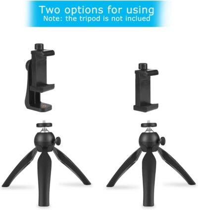 Premium Smartphone Holder/Vertical and Horizontal Tripod Mount Adapter Rotatable Bracket with 1/4 inch Screw/Adjustable Clip for iPhone, Android Cell Phone, Selfie Stick, Camera Stand - 이미지 6