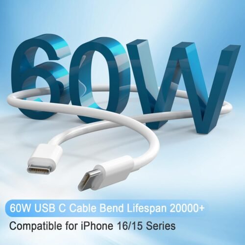 iPhone 16 15 Charger, USB C Charger, 4-Pack USB C Fast Wall Charger, USB C Charger Block (4-Pack 6 ft USB C Cable Included) for iPhone 16 15/15 Pro/15 Pro Max/iPad Pro/AirPods Samsung & More - 이미지 3