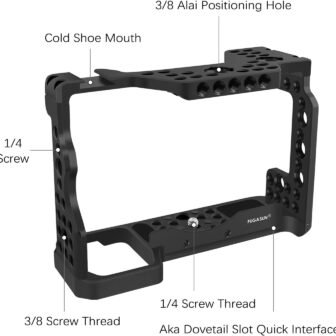A7ii A7Riii A7iii cage,A9 / A7III / A7M3 / A7Riii / A7ii Camera Cage for Sony A9 A7M3 A7III A73 A7RIII A7R3 A7II Camera Case Rig Cold Shoe - 이미지 3