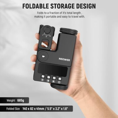 Neewer Motorized Camera Dolly Kit with App Control, Ultra Silent Motor, Compatible with iPhone Android Smartphone DSLR Camera, Max Load 6.6lb/3kg, DL200（for Smooth Floors and Desktops Only） - 이미지 8