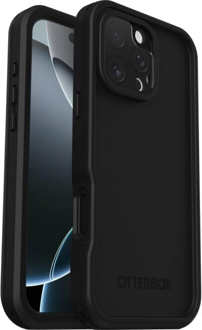 OtterBox iPhone 16 Pro Max FRĒ Series Waterproof Case with MagSafe (Designed by LifeProof) - Black, Waterproof, 60% Recycled Plastic, Sleek and Stylish - 이미지 4
