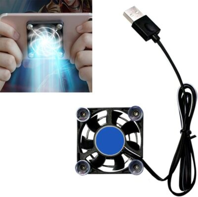 Portable Cell Phone Cooler, Stickable USB Cooling Pad for Cellphone, Compact Fan Holder Phone Cooler, Universal Cooling Fan for Mobile Phone Tablet (Black),free size - 이미지 2