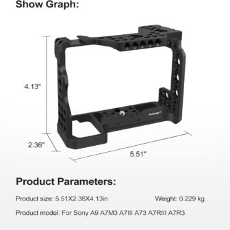 A7ii A7Riii A7iii cage,A9 / A7III / A7M3 / A7Riii / A7ii Camera Cage for Sony A9 A7M3 A7III A73 A7RIII A7R3 A7II Camera Case Rig Cold Shoe - 이미지 5