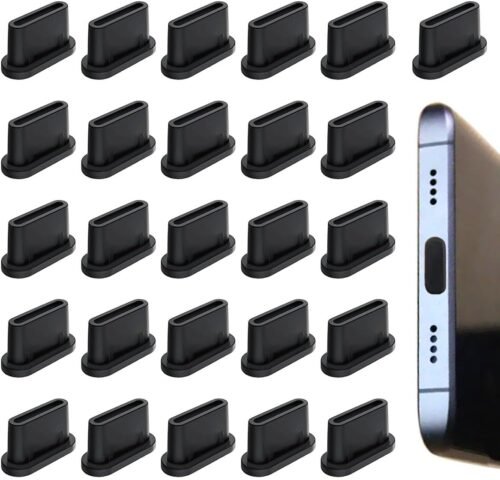 25 Pcs USB C Dust Plug, USB Type C Anti Dust Plugs Cover, Type C Charging Port Plug, USB C Dust Cover for Samsung Galaxy Google Pixel Moto G TCL UMIDIGI OnePlus Nord & Type C Port Device