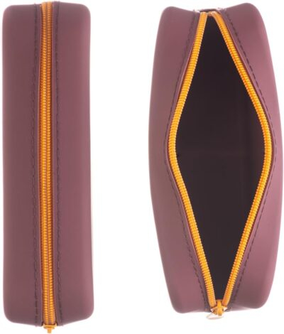 DIVERSEBEE Soft Silicone Pencil Case, Aesthetic Pencil Pouch with Zipper, Cute Pen Bag for School, Bible Journaling Supplies and Accessories, Pencil Organizer (Grape) - 이미지 6