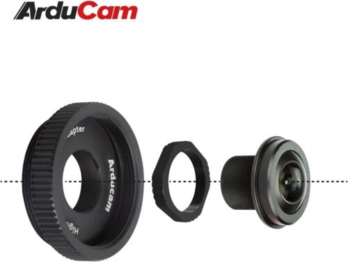 Arducam 180 Degree Fisheye M12 Lens Bundle for Raspberry Pi HQ Camera, Wide Angle Lens with Portable Tripod Stand and 2ft/60cm Black Camera Cable - 이미지 2