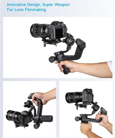 FeiyuTech SCORP 2 KIT Gimbal Stabilizer for DSLR and Mirrorless Camera,Built-in AI Tracking,3-Axis Gimbal for Sony/Canon/Nikon/Fujifilm, Max 5.51lbs,Touch Screen, Native Vertical Shooting with Case - 이미지 6