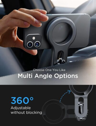 LISEN for iPhone 16 MagSafe Car Mount, [Quick Install] Magnetic Car Phone Holder Vent, Jeep Truck Accessories Gifts for Men Women Him Her, Fit for iPhone 16 Pro/Pro Max 15 14 13 12 Samsung Edge S25 - 이미지 8