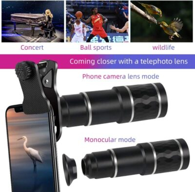 Phone Camera Lens Kit for iPhone, Android, 20X Telephoto Zoom Lens, Phone Wide Angle & Macro Lens, Fisheye, CPL Lenses Compatible with iPhone 12 11 X Xs XR 8 7 6 Plus Samsung and Other Smartphone - 이미지 3