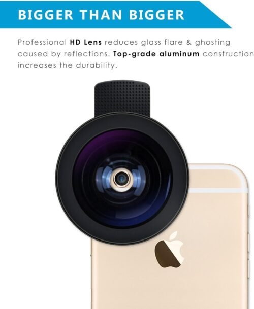 Criacr Phone Camera Lens, 0.45X Super Wide Angle Lens, 15X Macro Lens, Clip-On 2 in 1 Professional for iPhone Lens Kit for TIK Tok, Vlog, Yotube, Compatible with iPhone, Samsung, Google Pixel - 이미지 3