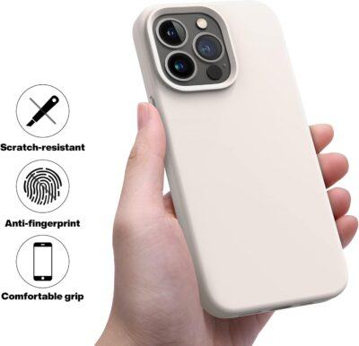 OTOFLY Designed for iPhone 13 Pro Max Case, Silicone Shockproof Slim Thin Phone Case for iPhone 13 Pro Max 6.7 inch (Stone) - 이미지 7