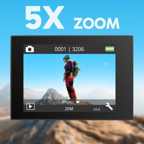 AKASO EK7000 Pro 4K30fps Action Camera with Touch Screen EIS 131ft Waterproof Underwater Camera Remote Control 5X Zoom with Helmet Accessories Kit (Standalone) - 이미지 5