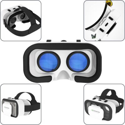 VR Headset,3D VR Glasses Virtual Reality Headset for iPhone & Android with Controller, Compatible 4.7-6.5 inch, Adjustable Universal Virtual Reality Goggles for Kids & Adults - 이미지 2