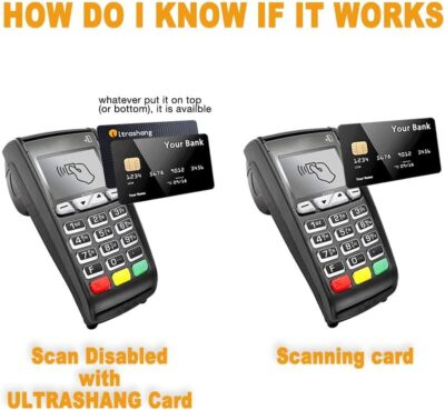 Ultrashang 2Pcs RFID Blocking Card, Fuss-free Protection for Entire Wallet Shield, Credit Card Protector NFC Bank Debit Blocker, Identity Theft Prevention for Passport Travel Security (Ver. 2.0) - 이미지 7