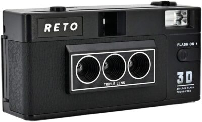 RETO Reto3D 35mm 3D Film Camera - Retro Lenticular 3D Effect Boomerang Wigglegram Camera - 이미지 3