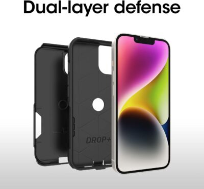 OtterBox iPhone 14 & iPhone 13 Commuter Series Case - Black, Slim & Tough, Pocket-Friendly, with Port Protection - 이미지 3