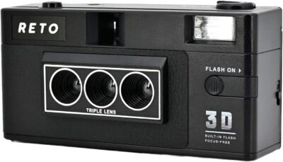 RETO Reto3D 35mm 3D Film Camera - Retro Lenticular 3D Effect Boomerang Wigglegram Camera - 이미지 2