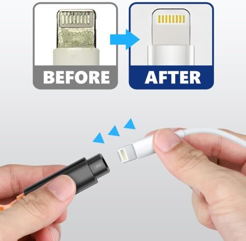 for iPhone Cleaning Kit, Cleaner Kit for AirPod, iPhone Cleaner Charging Port Cleaning, Portable Cell Phone Repair Restore Tool for iPad Lightning Charger Cables Connectors Electronic Devices - 이미지 6