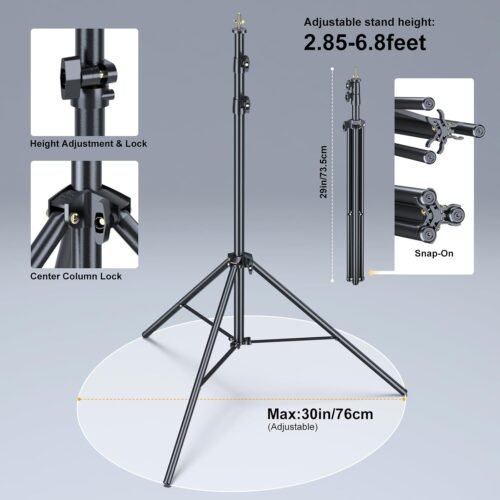 LINCO Backdrop Stand for Parties Kit 10x7 ft Adjustable Back Drop Photography Studio Photo Background Support System with Clamps, Sand Bag, Carrying Bag 4172 - 이미지 7