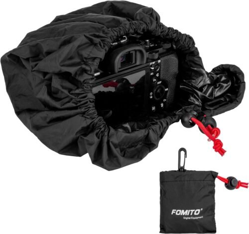 FOMITO Camera Rain Cover Coat Storage Bag Protector Rainproof Waterproof for Canon Nikon Sony